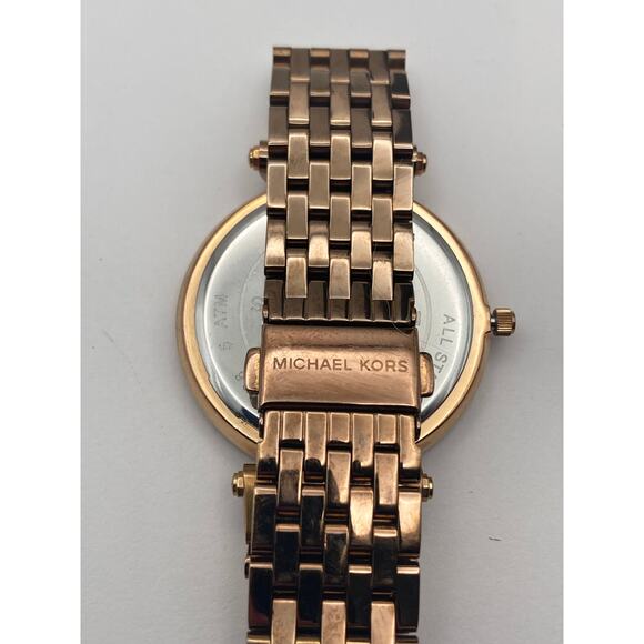 Michael Kors Women's Darci Rose Gold Tone Watch 39mm New Battery - Wrist 5.5 WR - Picture 6 of 10